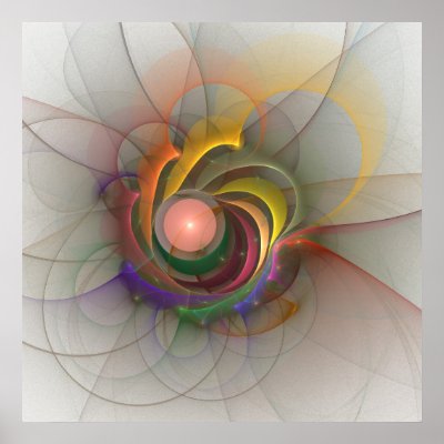 'Light Flame Abstract 089' Print by SBricker