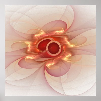 'Light Flame Abstract 095' Poster by SBricker