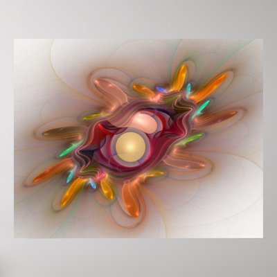 'Light Flame Abstract 106' Print by SBricker
