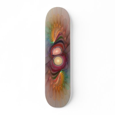 'Light Flame Abstract 109' skateboard deck by SBricker