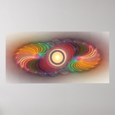 'Light Flame Abstract 115' Poster by SBricker