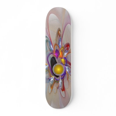 'Light Flame Abstract 134' skateboard deck by SBricker