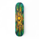 'Light Flame Abstract 163' skateboard deck