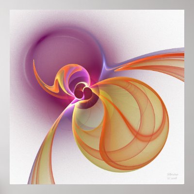 'Light Flame Abstract 231' Print by SBricker