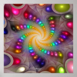 'Light Flame Abstract 288a' Poster
