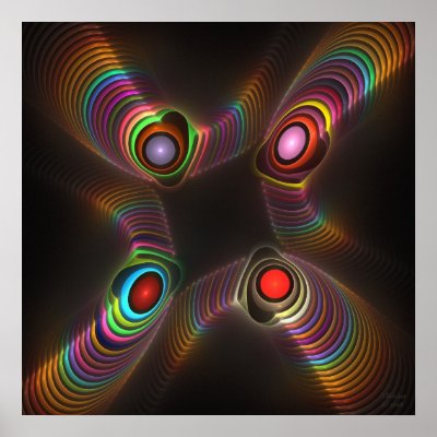'Light Flame Abstract 292blk' Poster by SBricker