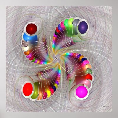 'Light Flame Abstract 297c' Print by SBricker