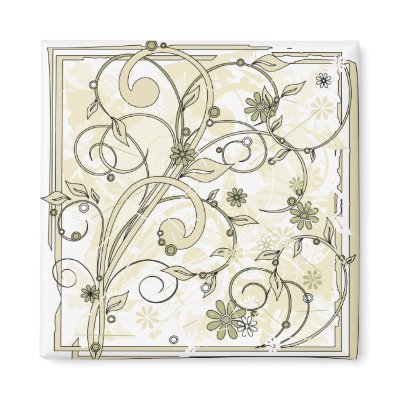 light floral grunge refrigerator magnet by VioDeSign