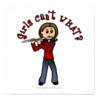 Light Flute Player Girl Posters