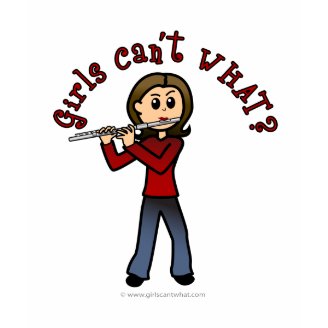 Light Flute Player Girl Tee Shirt