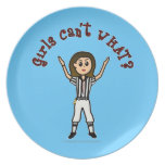 Light Football Referee Party Plate