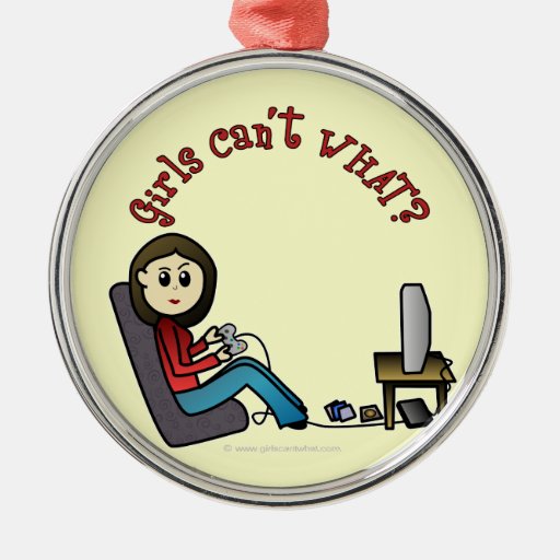 Light Gamer Girl Ornaments