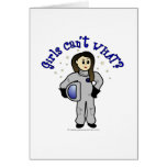 Light Girl Astronaut Card