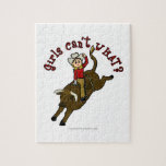 Light Girl Bull Rider Jigsaw Puzzles