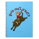 Light Girl Bull Rider Spiral Notebook