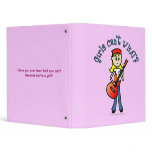 Light Girl Guitar Player Binders