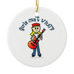 Light Girl Guitar Player Christmas Tree Ornaments