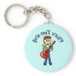 Light Girl Guitar Player Key Chains