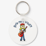 Light Girl Guitar Player Keychains