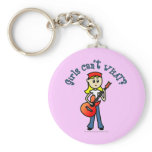 Light Girl Guitar Player Keychain