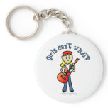 Light Girl Guitar Player Keychain