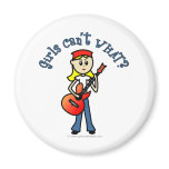 Light Girl Guitar Player Magnets