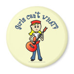 Light Girl Guitar Player Magnet
