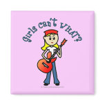 Light Girl Guitar Player Magnets