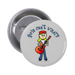 Light Girl Guitar Player Pinback Buttons