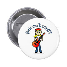 Light Girl Guitar Player Pins