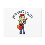 Light Girl Guitar Player Postcards