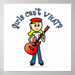 Light Girl Guitar Player Posters