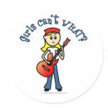 Light Girl Guitar Player Stickers