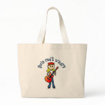 Light Girl Guitar Player Tote Bags