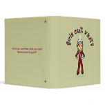Light Girl in Red Marching Band Uniform Binders