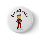 Light Girl in Red Marching Band Uniform Buttons