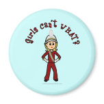 Light Girl in Red Marching Band Uniform Fridge Magnets