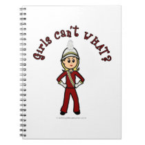 Light Girl in Red Marching Band Uniform Note Books