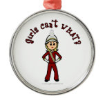 Light Girl in Red Marching Band Uniform Christmas Tree Ornament