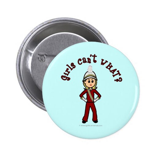Light Girl in Red Marching Band Uniform Pins