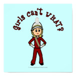 Light Girl in Red Marching Band Uniform Print