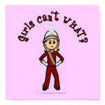 Light Girl in Red Marching Band Uniform Print