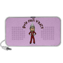 Light Girl in Red Marching Band Uniform Travel Speakers
