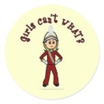 Light Girl in Red Marching Band Uniform Stickers
