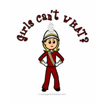 Light Girl in Red Marching Band Uniform t-shirts