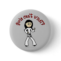 Light Girl Martial Artist Pinback Button