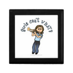 Light Girl Playing Trumpet Jewelry Boxes