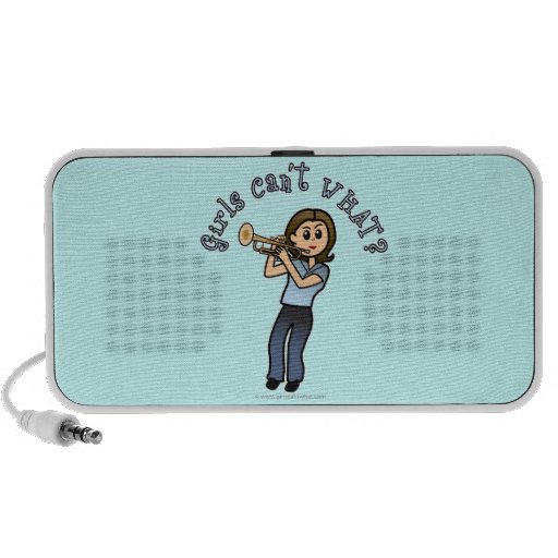 Light Girl Playing Trumpet Notebook Speaker