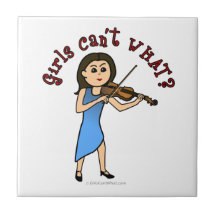 Light Girl Playing Violin Ceramic Tiles