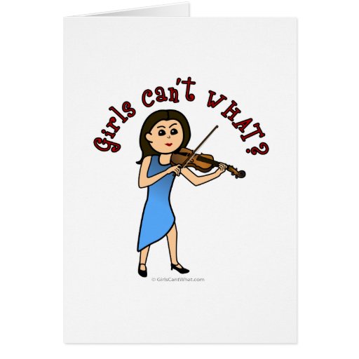 Light Girl Playing Violin Greeting Cards